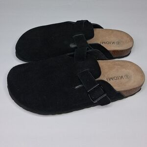 KIDMI Boho Gorpcore Women's Black Suede Slip-On Shoes Size 44, Size 12